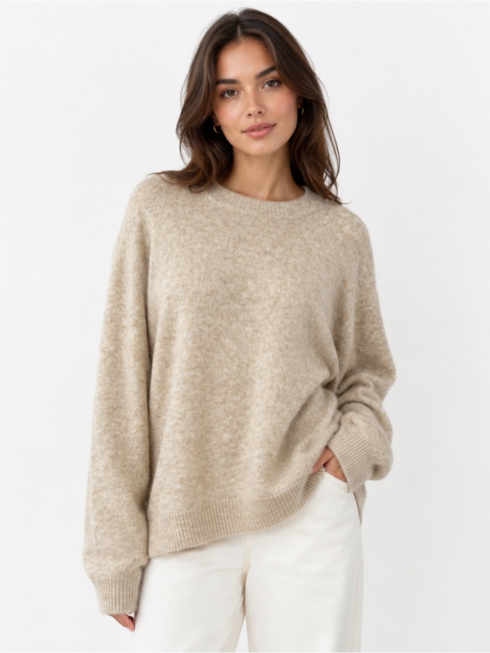 Aritzia Wilfred Knit Sweater‎ Cream Large